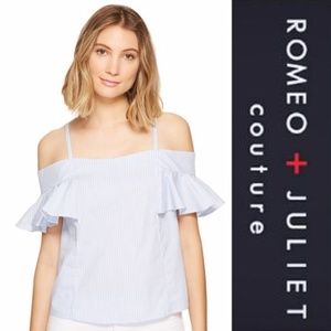 Romeo & Juliet Couture striped off the shoulder
